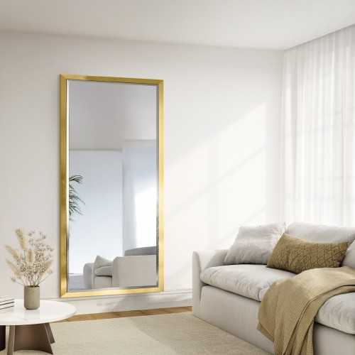 Miroir dans un élégant cadre en bois doré et argenté - 5201011