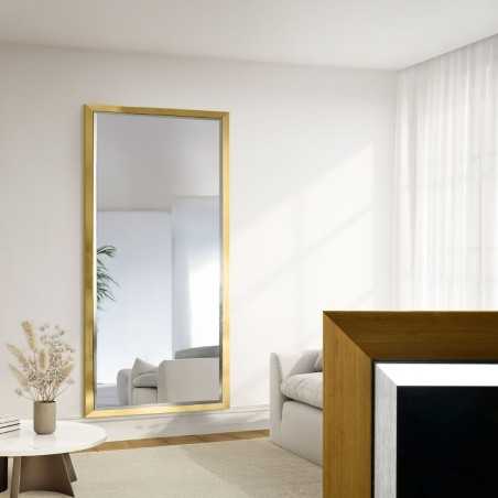 Spiegel in elegante goudzilver houten lijst - 5201011