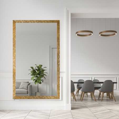 Miroir Glamour avec cadre doré brillant - 8002002