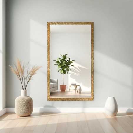 Miroir Glamour avec cadre doré brillant - 8002002