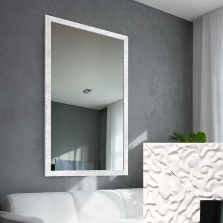 Miroir Glamour avec cadre blanc brillant - 8002004