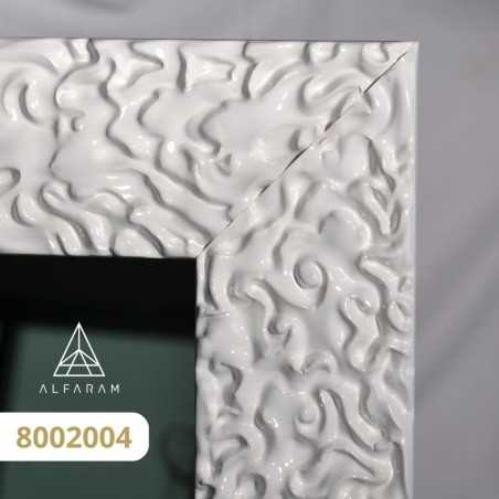 Miroir Glamour avec cadre blanc brillant - 8002004