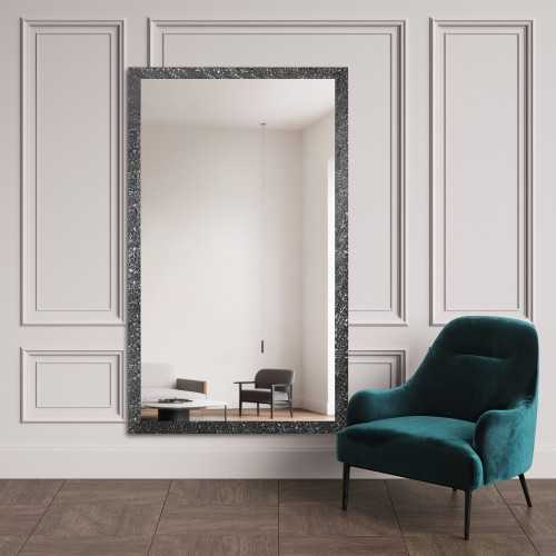 Miroir Glamour avec cadre graphite brillant - 8002005