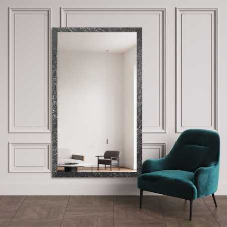 Miroir Glamour avec cadre graphite brillant - 8002005