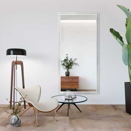 Glamour spiegel in rijke witte lijst - 6004004