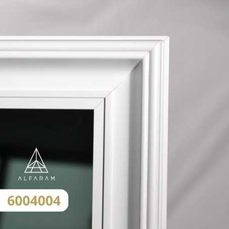 Miroir glamour avec cadre blanc - 6004004