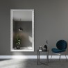 Miroir dans un cadre en bois ornemental blanc - 5004001