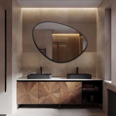 Miroir de forme irrégulière dans un cadre - OBSYDIAN DANS UN CADRE