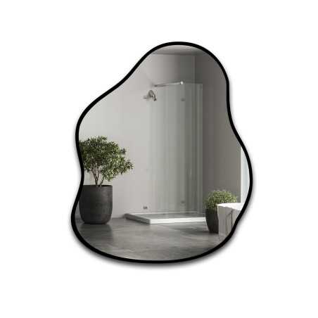 Miroir de forme organique dans un cadre - STONE IN A FRAME