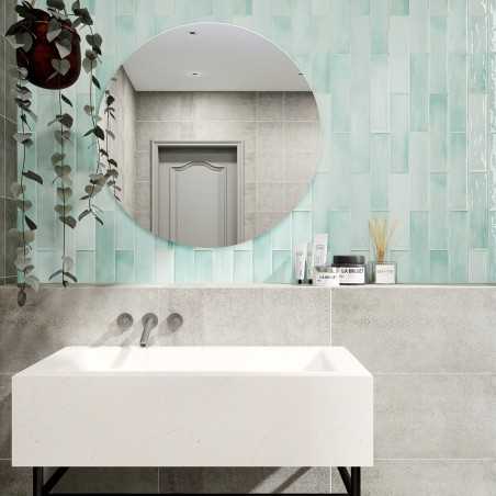 Miroir de salle de bain rond poli - CERCLE