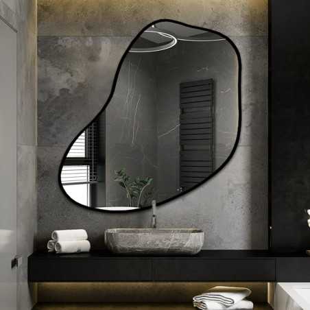 Spiegel met organische vorm in een frame - KWARC IN EEN LIJST