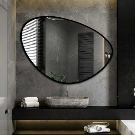 Miroir de forme irrégulière dans un cadre - OBSYDIAN DANS UN CADRE