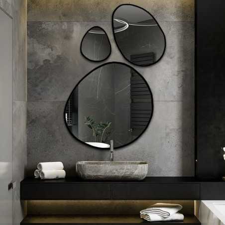 Set de trois miroirs organiques encadrés - OPALIT IN FRAME