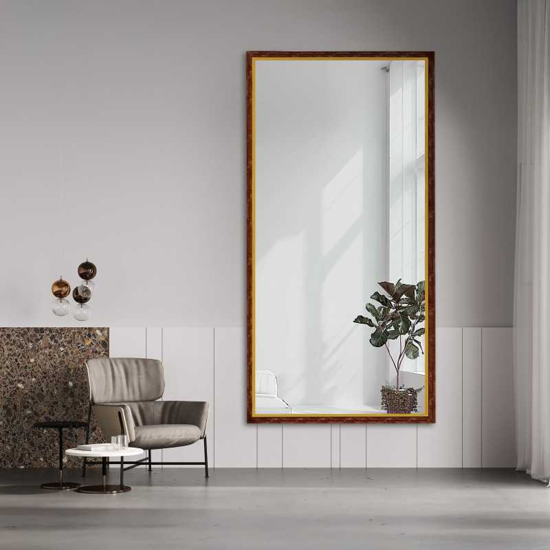 Spiegel in fijne decoratieve houten lijst - 2801 - kleur van de lijst naar keuze