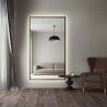 Spiegel in zwart frame met verlichting - 1503 LED - op maat gemaakt