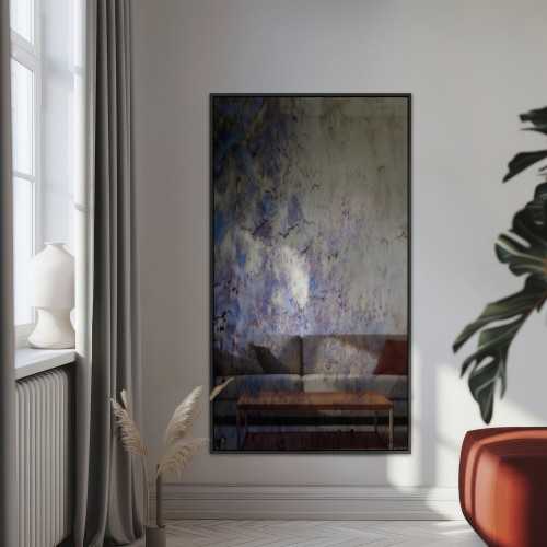 Miroir décoratif à panneau vieilli encadré - 1503 OLD TAFEL - Choix de la couleur du cadre