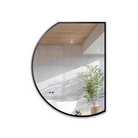Miroir de forme irrégulière avec cadre en mdf noir mat - ODETTA