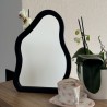 Cosmetic mirror in black MDF frame - STONE PETITE