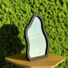 Cosmetic mirror in black MDF frame - STONE PETITE