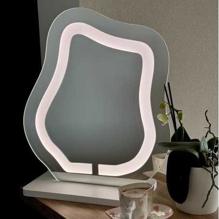 Miroir cosmétique avec éclairage sablé - FLOW LED PETITE