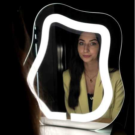 Miroir cosmétique avec éclairage sablé - FLOW LED PETITE