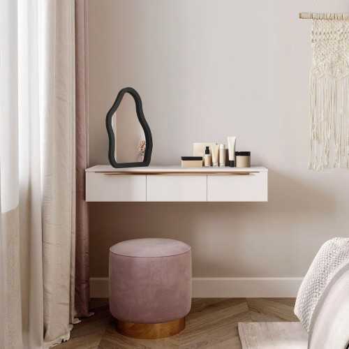 Miroir cosmétique dans un cadre noir en MDF - STONE PETITE