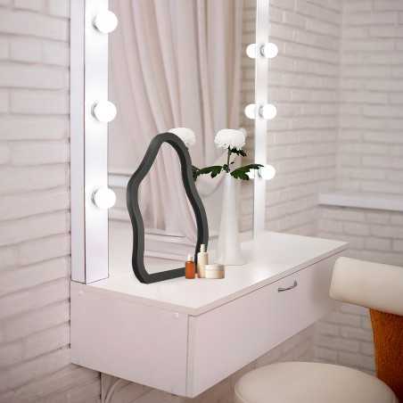 Miroir cosmétique dans un cadre noir en MDF - STONE PETITE