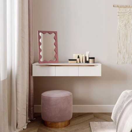 Miroir cosmétique dans un cadre rose en MDF - BLOBS PRISM PETITE