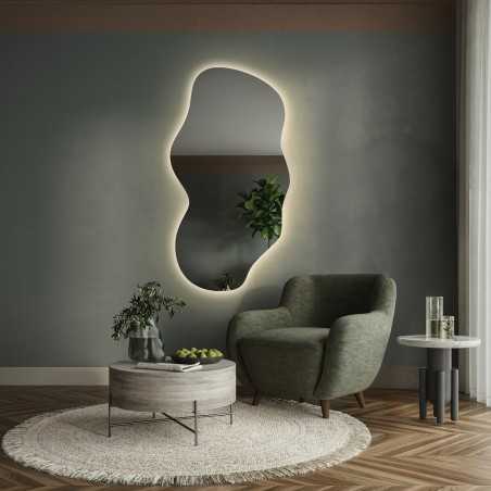 Miroir aux formes organiques avec éclairage intégré - VERALUCE LED