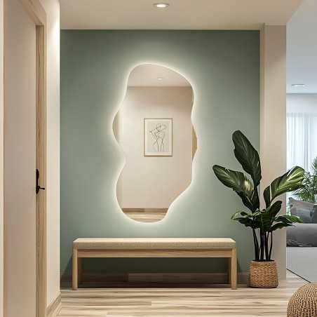 Miroir aux formes organiques avec éclairage intégré - VERALUCE LED
