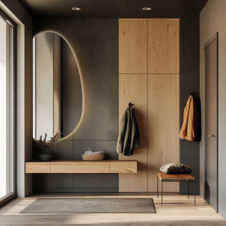 Miroir de forme organique avec éclairage - TURMALIN LED