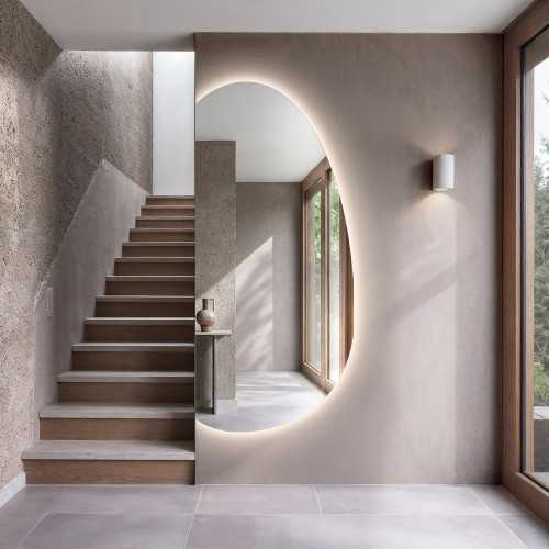 Miroir de forme organique avec éclairage - TURMALIN LED