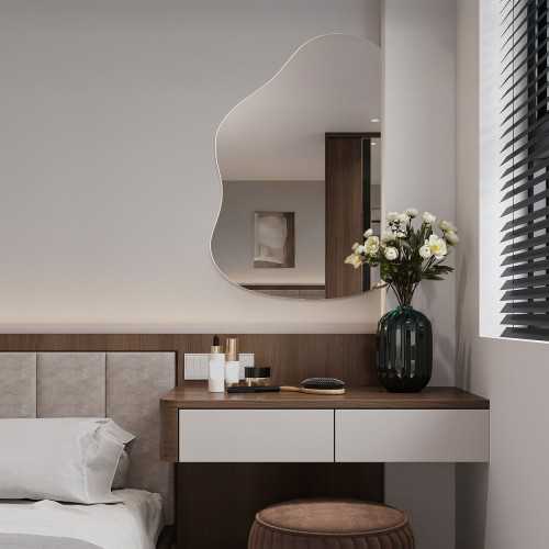 Miroir organique avec côté coupé – STONE côté coupé