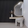 Miroir organique avec côté coupé et éclairage LED - STONE LED côté coupé