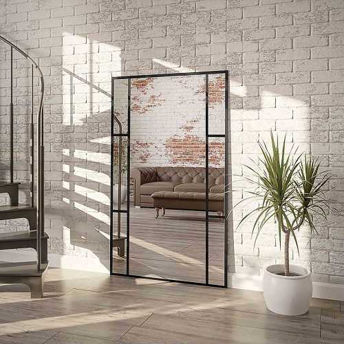 Miroir de loft avec meneaux - BARBARA - couleur du cadre au choix