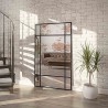 Miroir Loft avec meneaux - ROLAND - couleur du cadre au choix