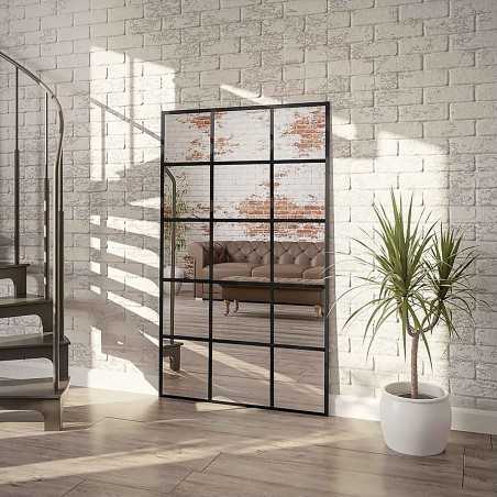 Miroir Loft avec meneaux - 15 QUATTERS - couleur du cadre au choix