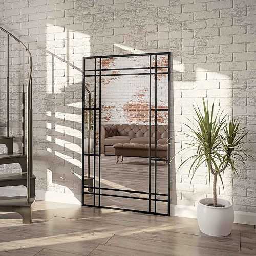 Miroir Loft avec meneaux - LINDON - couleur du cadre au choix