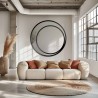 Miroir rond dans un double cadre en mdf - JASMIN