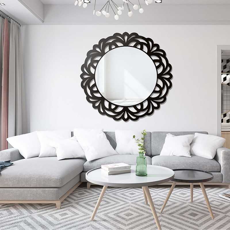 Miroir décoratif dans un cadre ajouré en mdf - IDALIA
