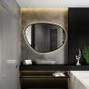Miroir de forme irrégulière dans un cadre avec éclairage - AGAT IN LED FRAME