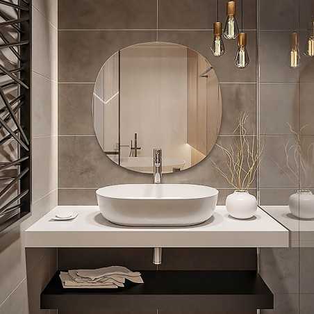 Miroir de salle de bain arrondi irrégulier LAOS