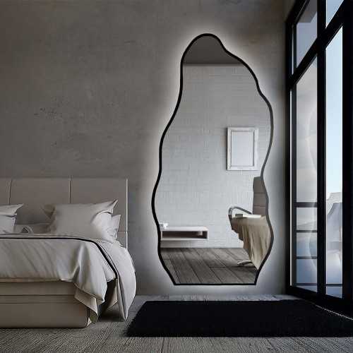 Miroir de forme organique dans un cadre avec éclairage - AURO IN LED FRAME 2