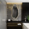 Miroir de forme organique dans un cadre avec éclairage - BARYT IN LED FRAME