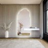Miroir de forme irrégulière avec découpe d'armoire et éclairage - AURO 1 LED