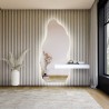 Miroir de forme irrégulière avec découpe d'armoire et éclairage - AURO 2 LED