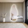 Miroir de forme irrégulière avec découpe d'armoire et éclairage - BARYT LED