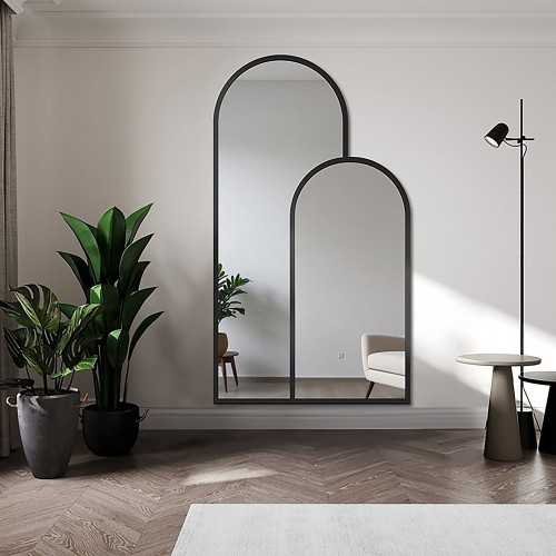 Miroir double semi-ovale dans un cadre en mdf - MURAN