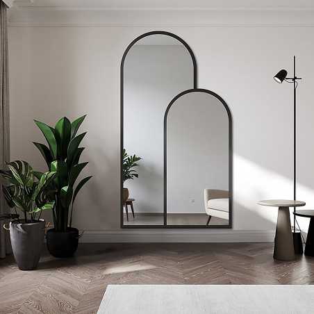 Dubbele semi-ovale spiegel in mdf lijst - MURAN
