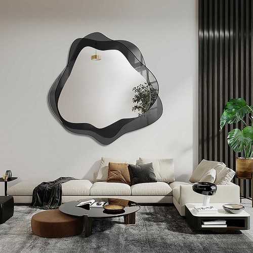 Miroir irrégulier sur antisol graphite - NUVENS